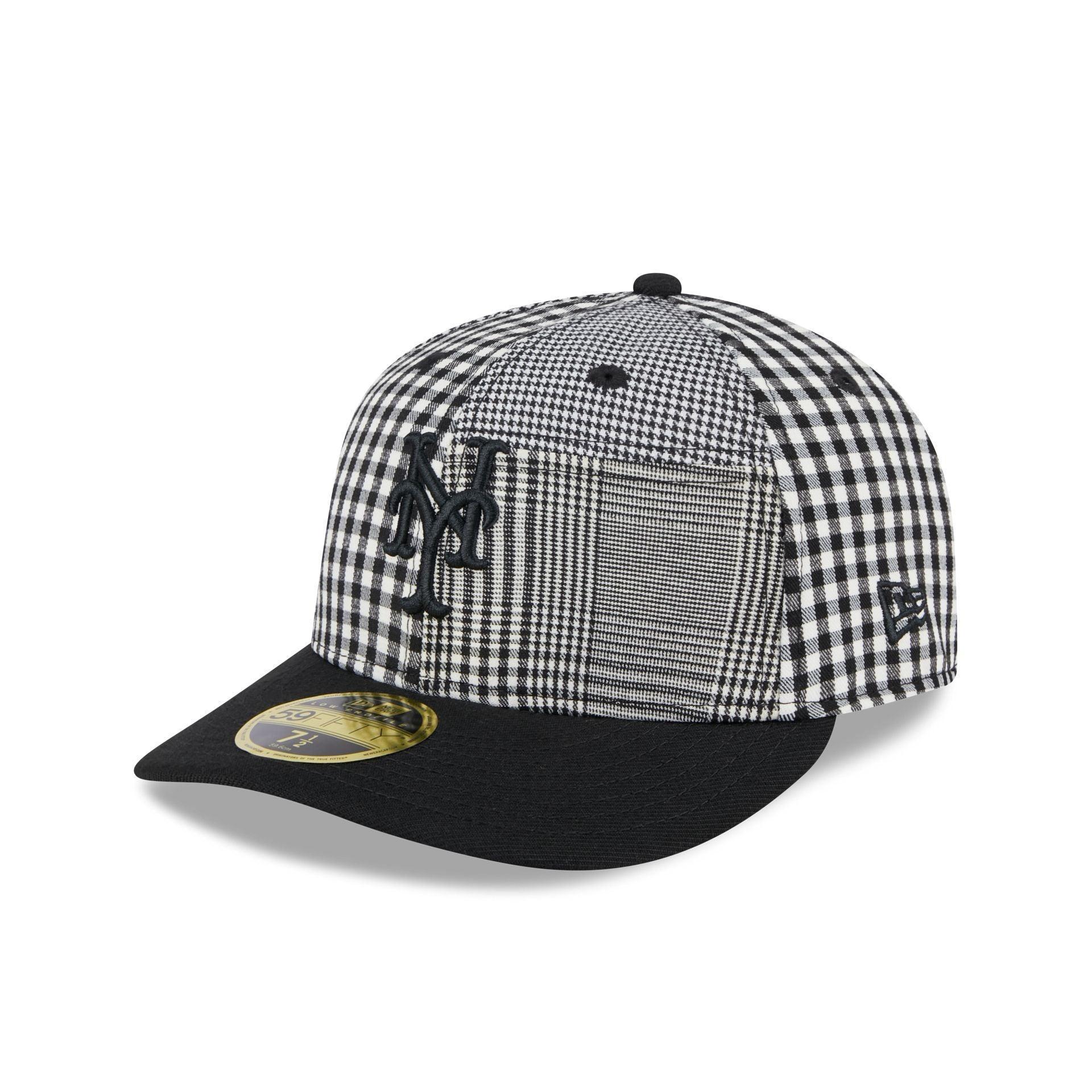 New York Mets Patch Plaid Low Profile 59FIFTY Fitted Hat Male Product Image