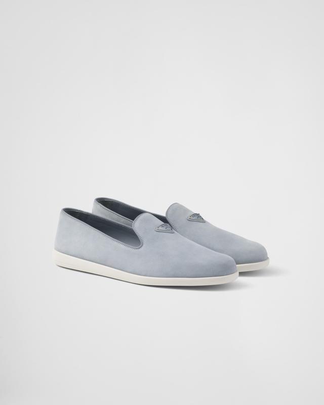 Suede calf leather slip-ons Product Image