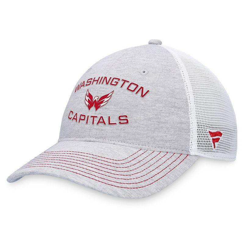 Mens Fanatics Branded Heather Gray Washington Capitals Trucker Adjustable Hat Product Image