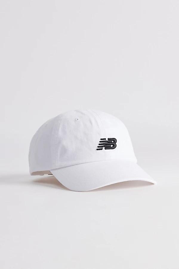 New Balance Mens New Balance 6-Panel Curved Hat - Mens White/Black Product Image