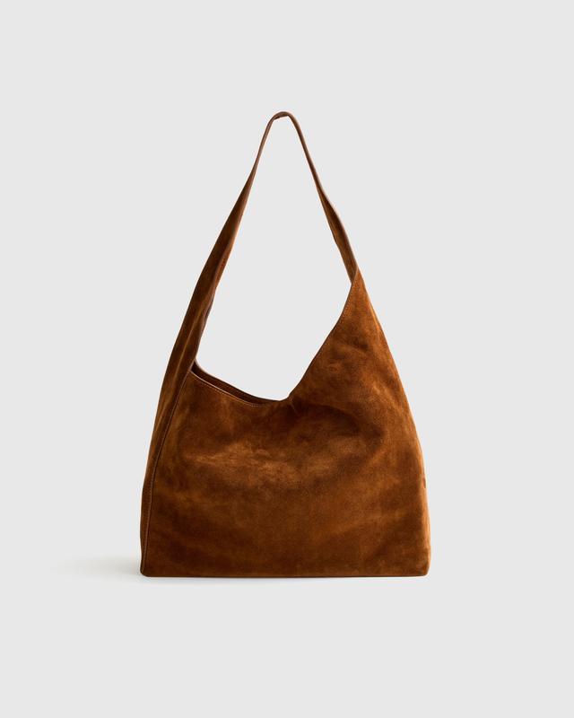 Italian Suede Slouchy Shoulder Bag Product Image