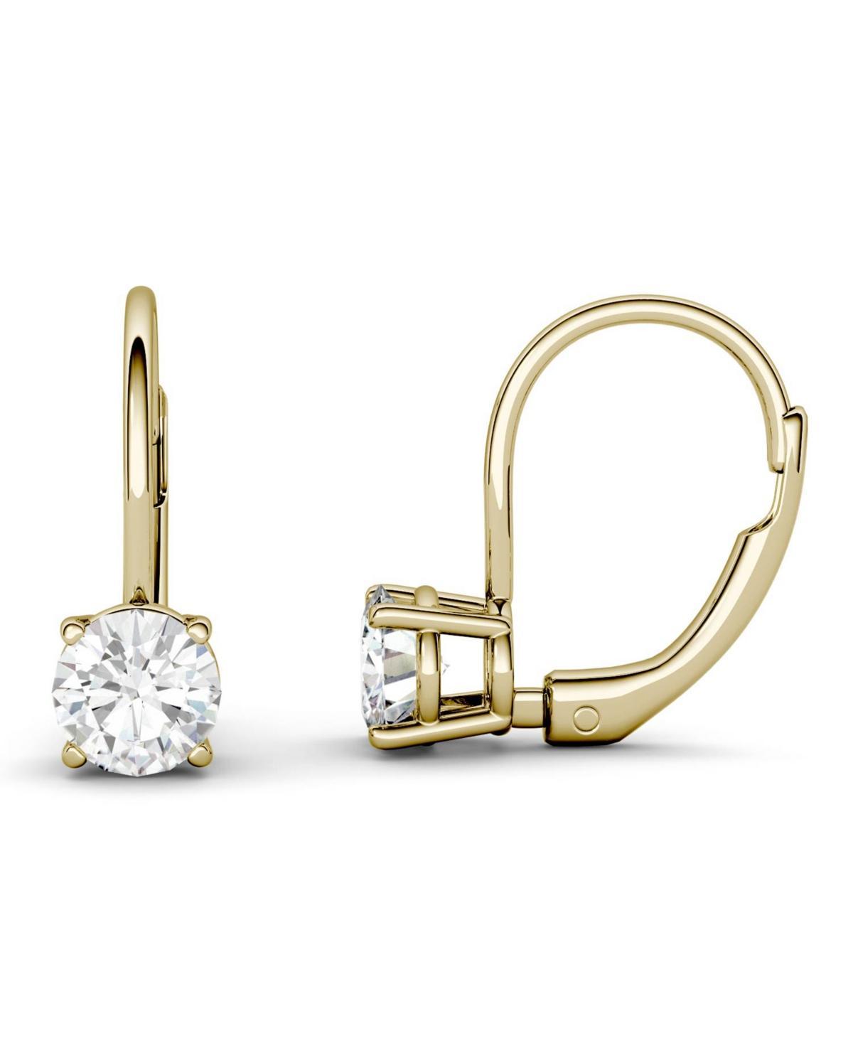 Moissanite Leverback Earrings (1 ct. t.w. Diamond Equivalent) in 14k white or yellow gold Product Image