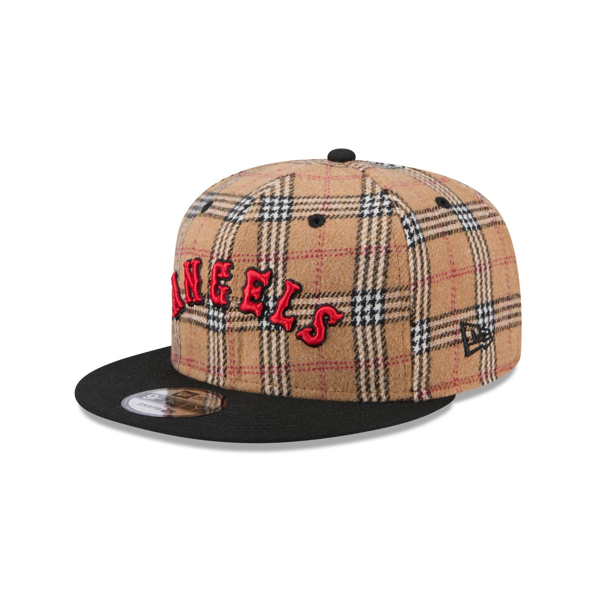 Los Angeles Angels Tan Tartan 9FIFTY Snapback Hat Male Product Image