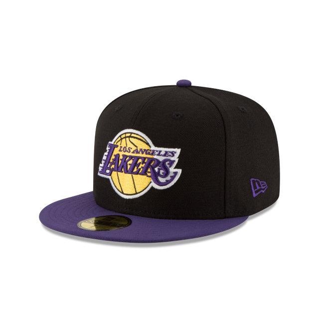 Los Angeles Lakers Black & White 59FIFTY Fitted Hat Male Product Image