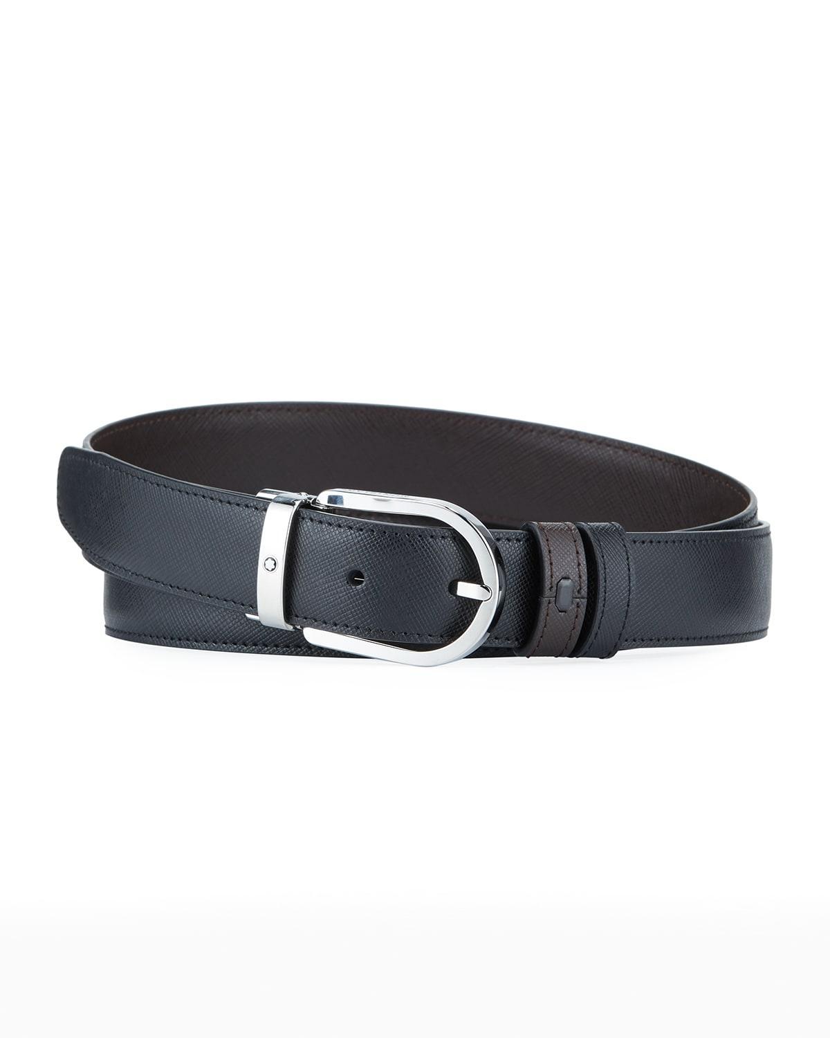 Montblanc Horseshoe Buckle Reversible Sartorial Leather Belt Product Image