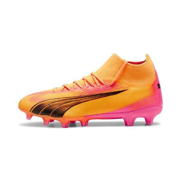 PUMA ULTRA PRO Firm Ground/Artificial Ground Men's Soccer Cleats Shoes in Sun Stream/Black/Sunset Glow Product Image