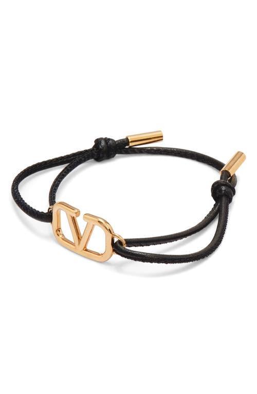 Valentino Garavani Mens VLOGO Leather Slider Bracelet Product Image