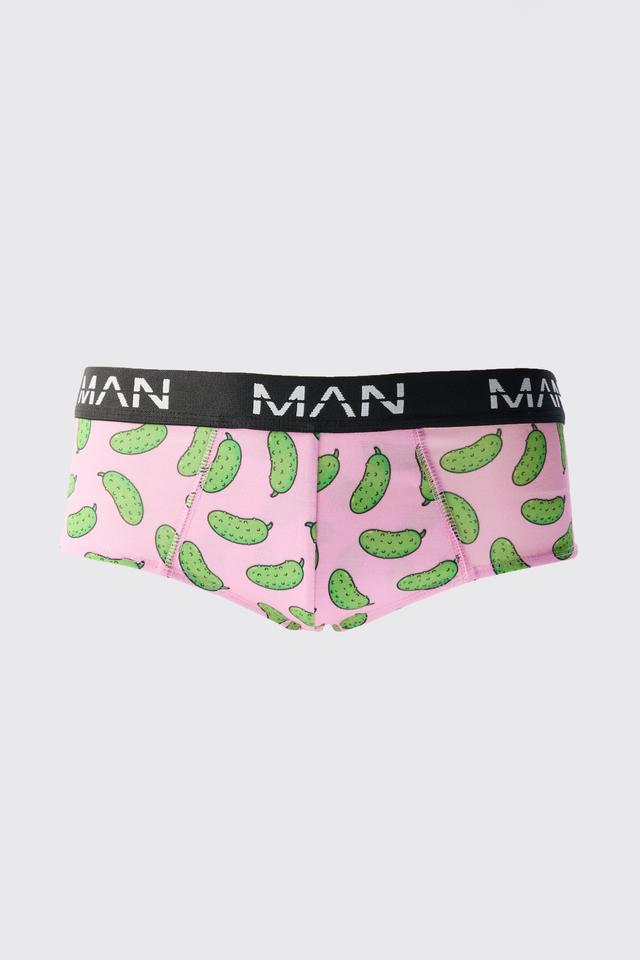 Gherkins Print Briefs | boohooMAN USA Product Image