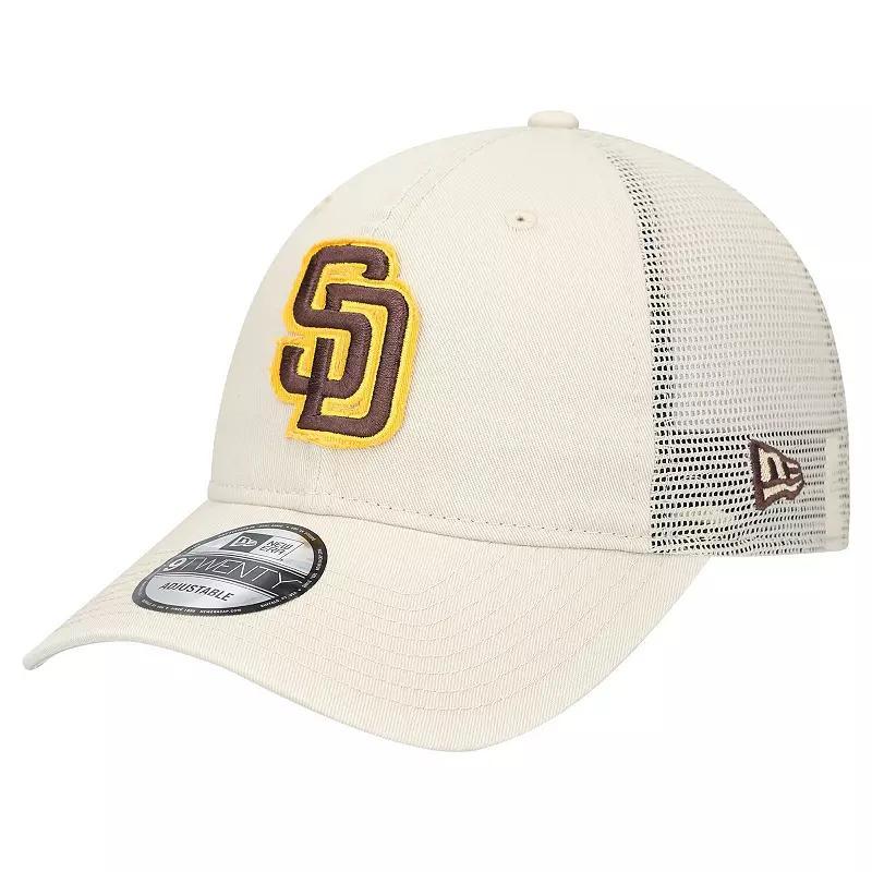 Mens New Era Stone San Diego Padres Game Day 9TWENTY Adjustable Trucker Hat Product Image