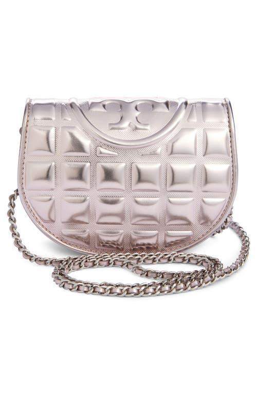 Fleming Leather Crossbody Bag<br> In Sparkle Pink Product Image