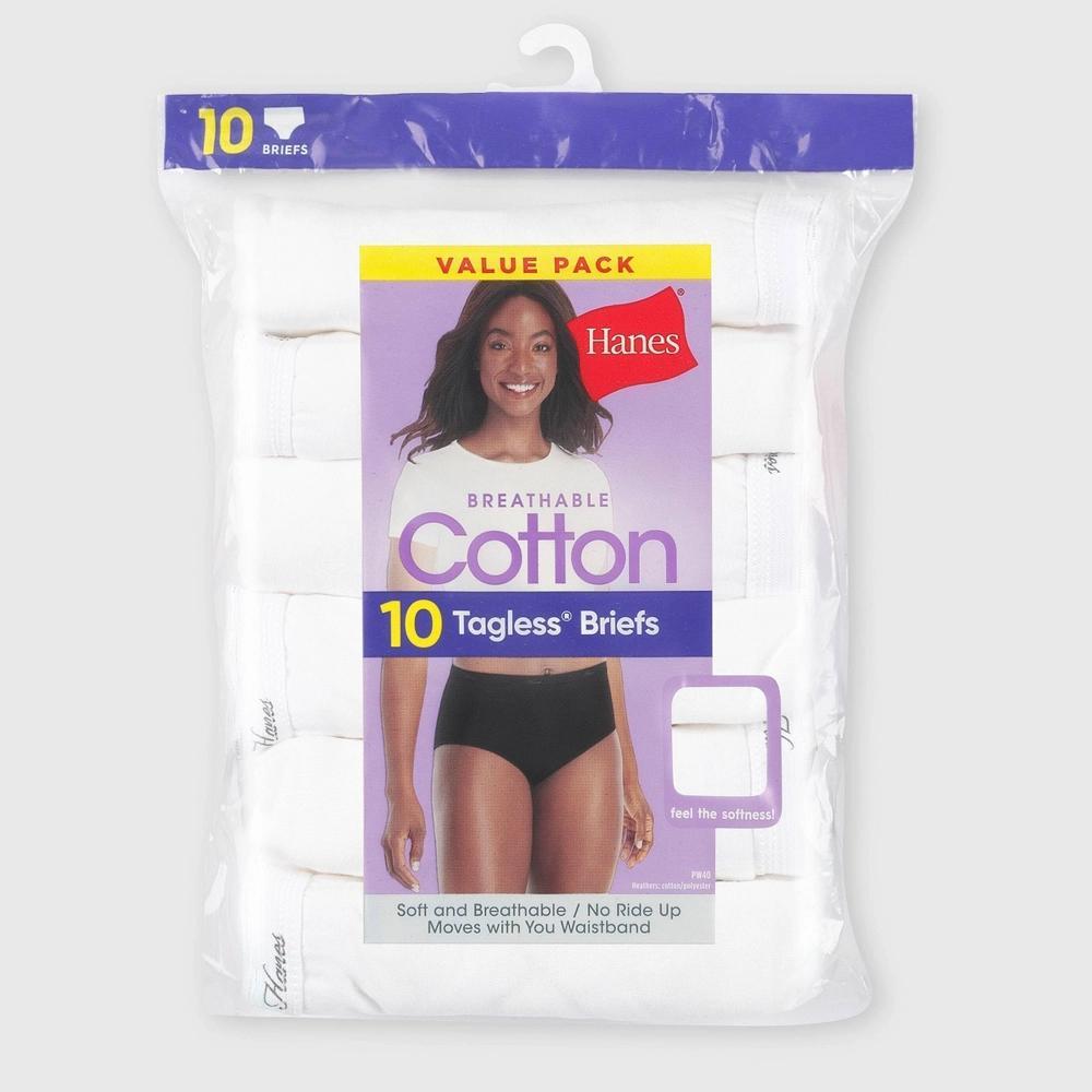 Hanes Womens 10pk Cotton Classic Briefs - Colors May Vary Product Image