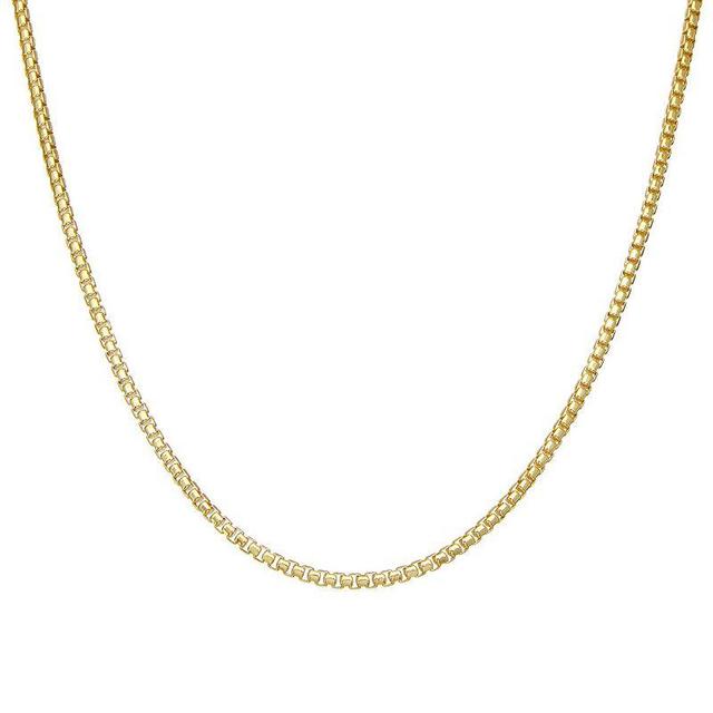 Giorgio di Vicenza Sterling Silver Mens Box Chain Necklace Gold Tone Product Image