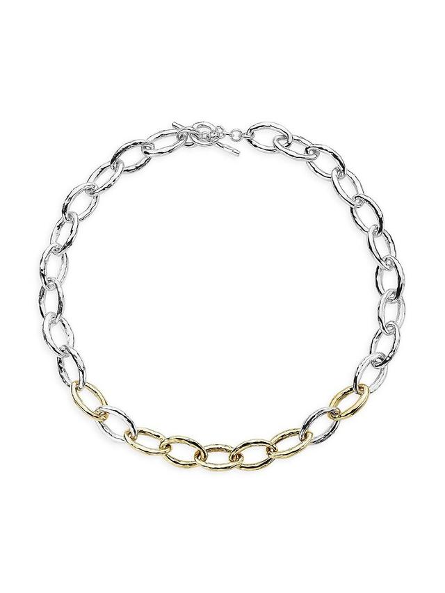 Ippolita Sterling Silver & 18K Gold Chimera Chain Link Necklace, 19 Product Image