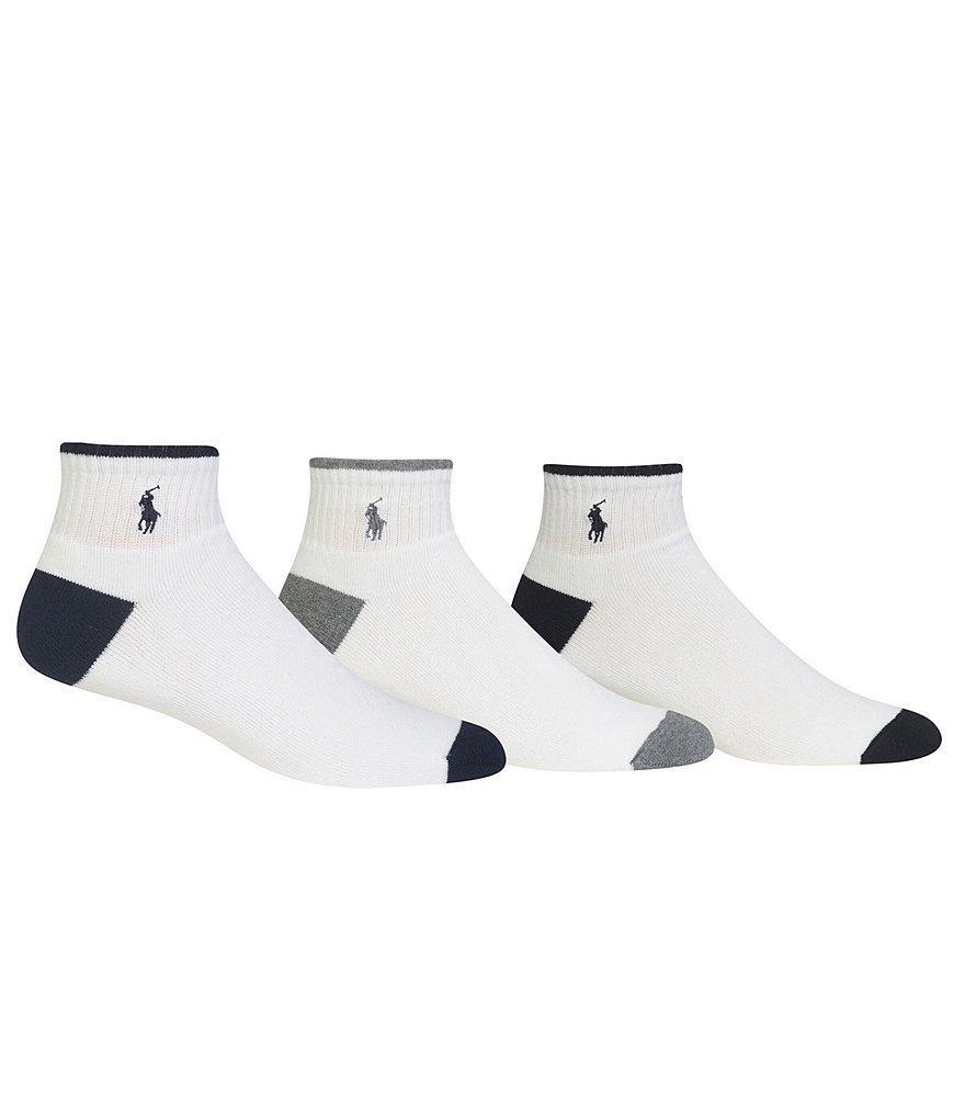 Polo Ralph Lauren Cushioned Quarter-Top Socks 3-Pack Product Image