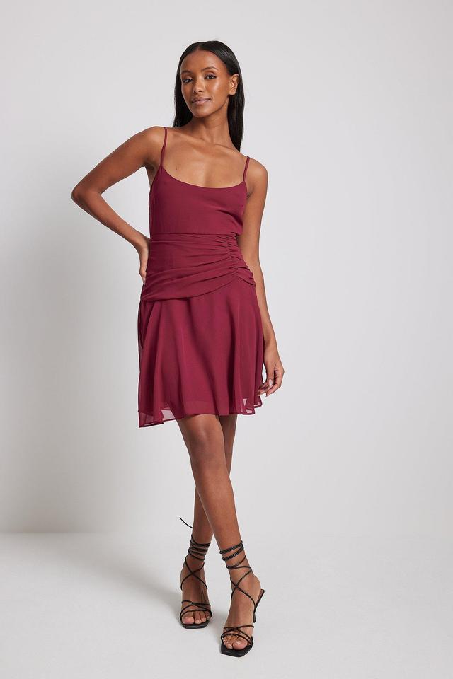 Ruched Waist Detail Mini Dress Product Image