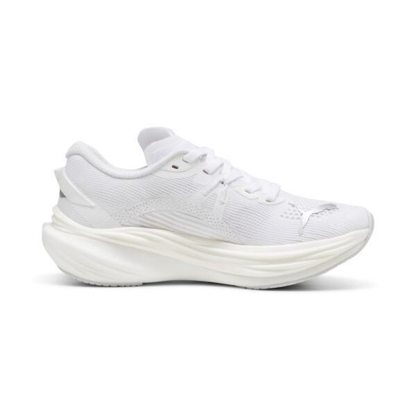 PUMA Deviate NITROâ¢ 3 Women's Running Shoes in White/Feather Grey/Silver Product Image