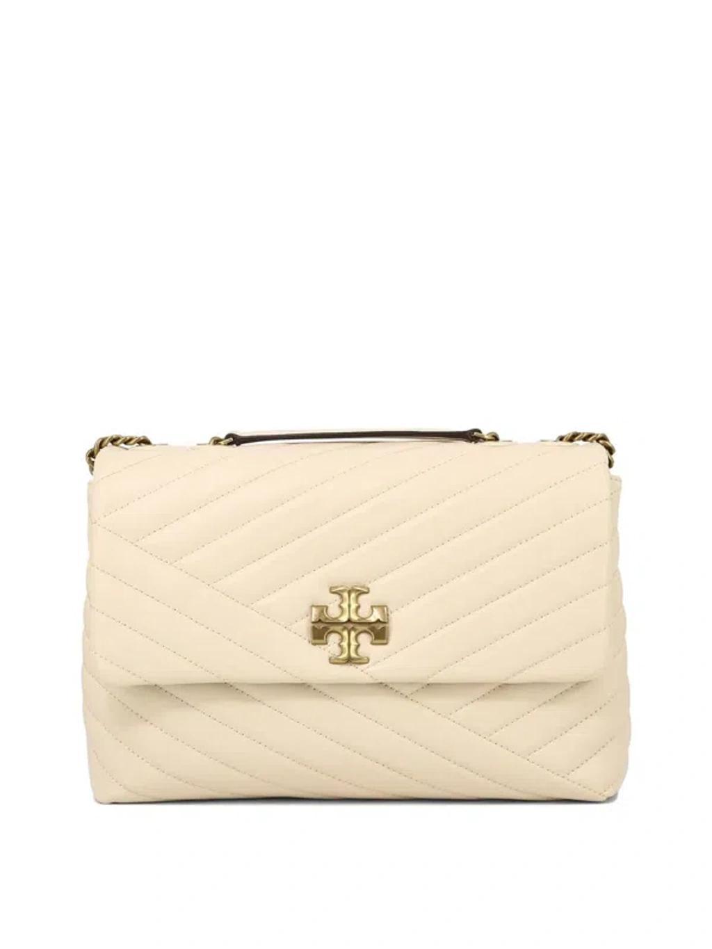 Kira Leather Shoulder Bag In White Product Image