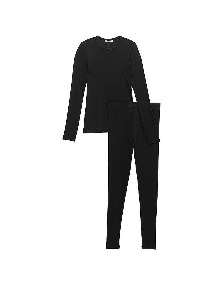 Ribbed Modal Long-Sleeve Top & Leggings Product Image