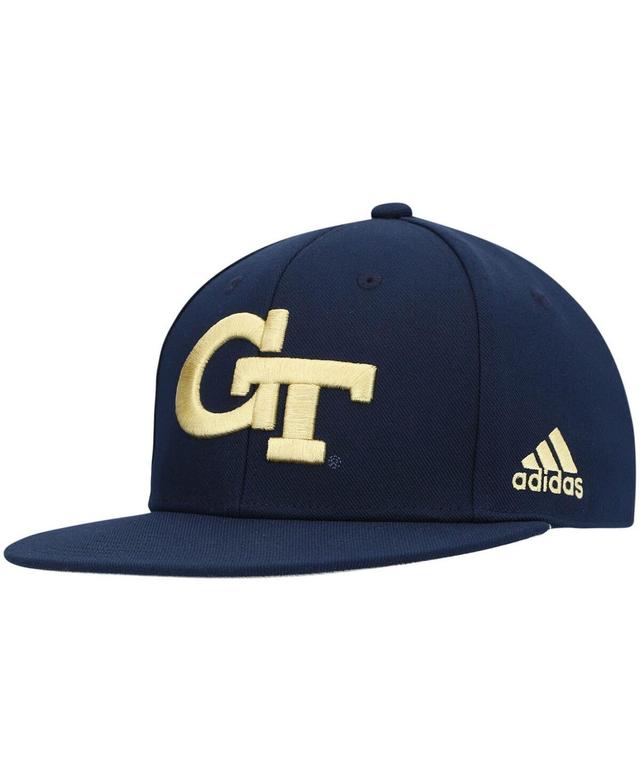 Mens adidas Georgia Tech Yellow Jackets Team On-Field Baseball Fitted Hat Blue Product Image