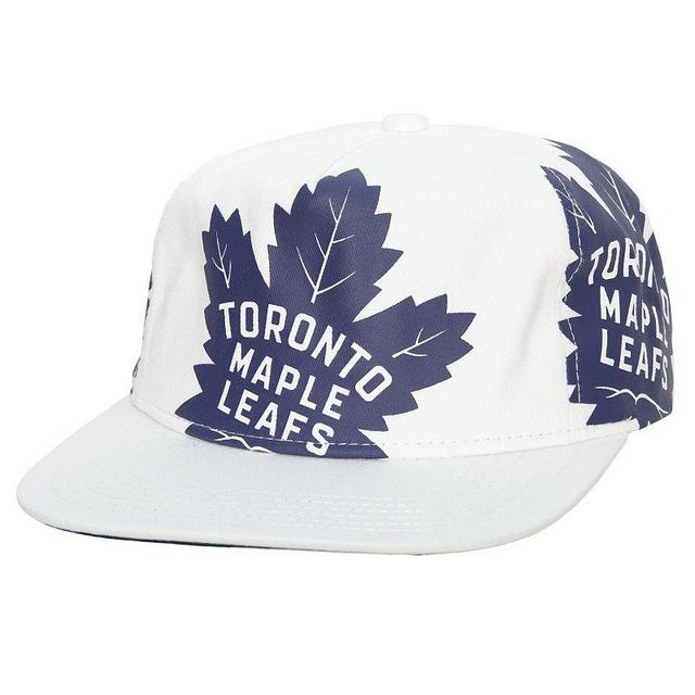 Mens Mitchell & Ness White Toronto Maple Leafs In Your Face Deadstock Snapback Hat Product Image