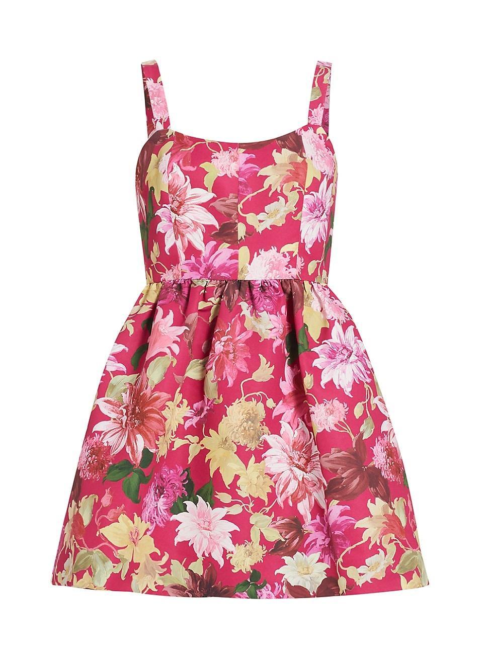 Womens Cora Floral Faille Minidress Product Image