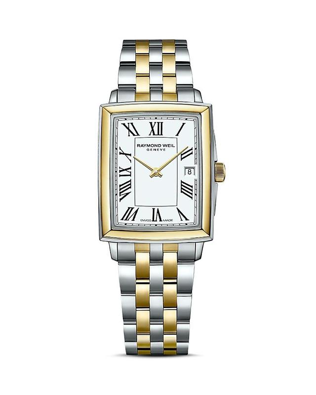 Raymond Weil Womens Swiss Toccata Gold Pvd & Stainless Steel Bracelet Watch 22.6x28.1mm - White Product Image