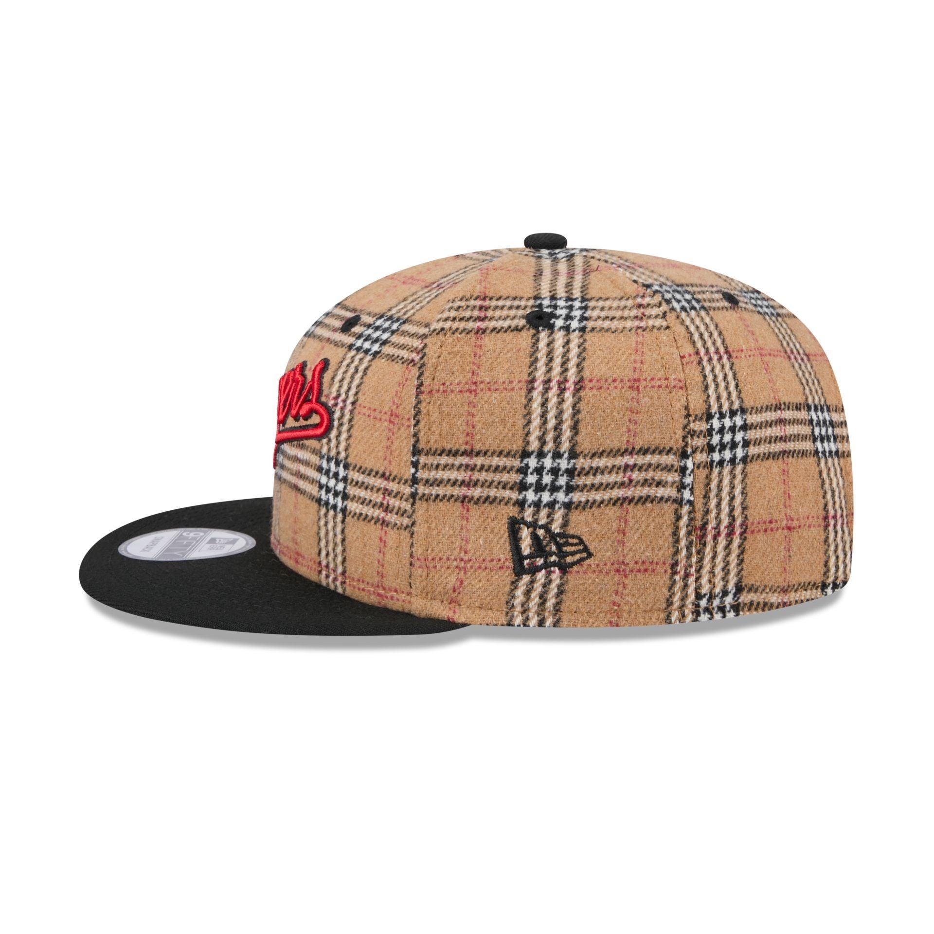 Texas Rangers Tan Tartan 9FIFTY Snapback Hat Male Product Image