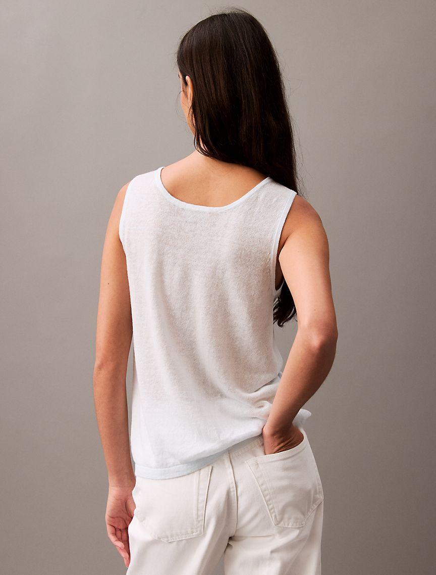 Linen Blend Sweater Tank Top Product Image