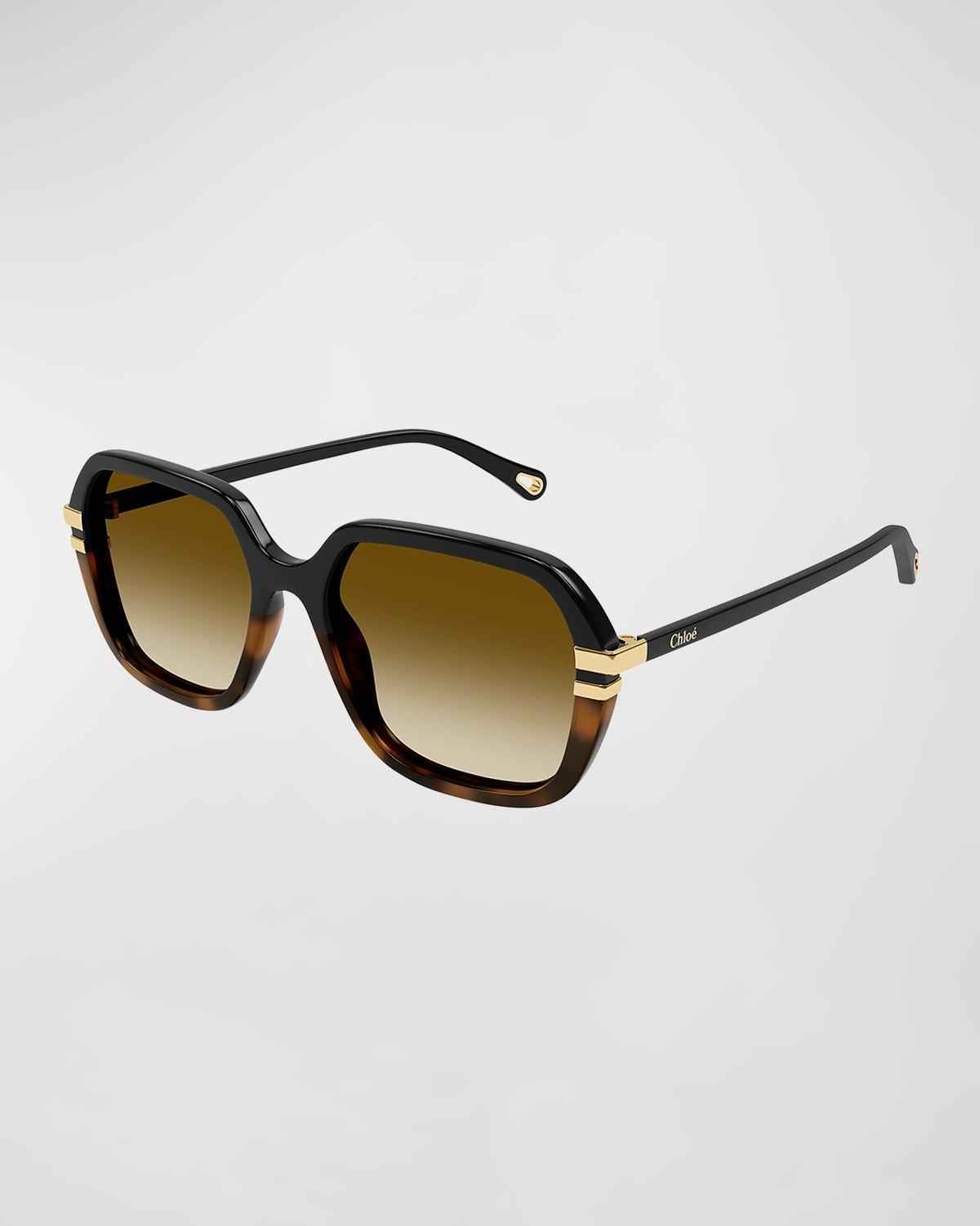 Womens 57MM Gradient Round Sunglasses Product Image