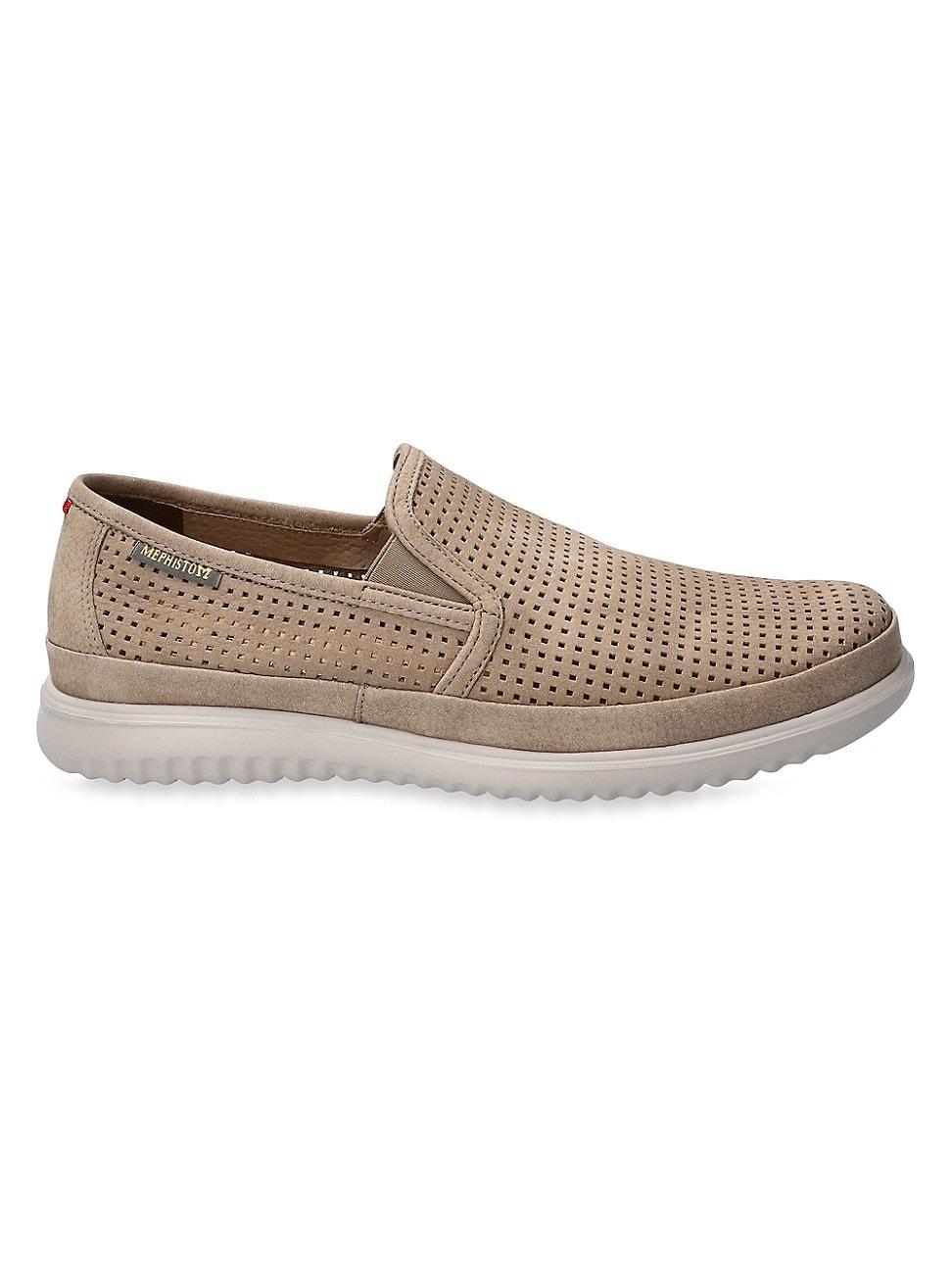 Mens Tiago Perforated Leather Loafers Product Image