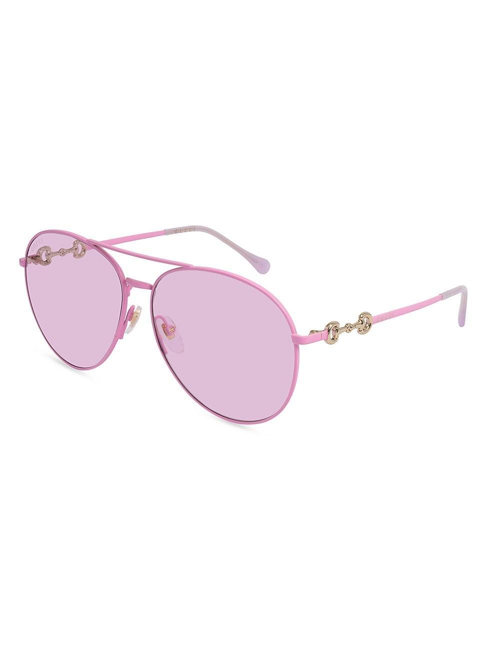 Womens Horsebit 60MM Pilot Sunglasses Product Image