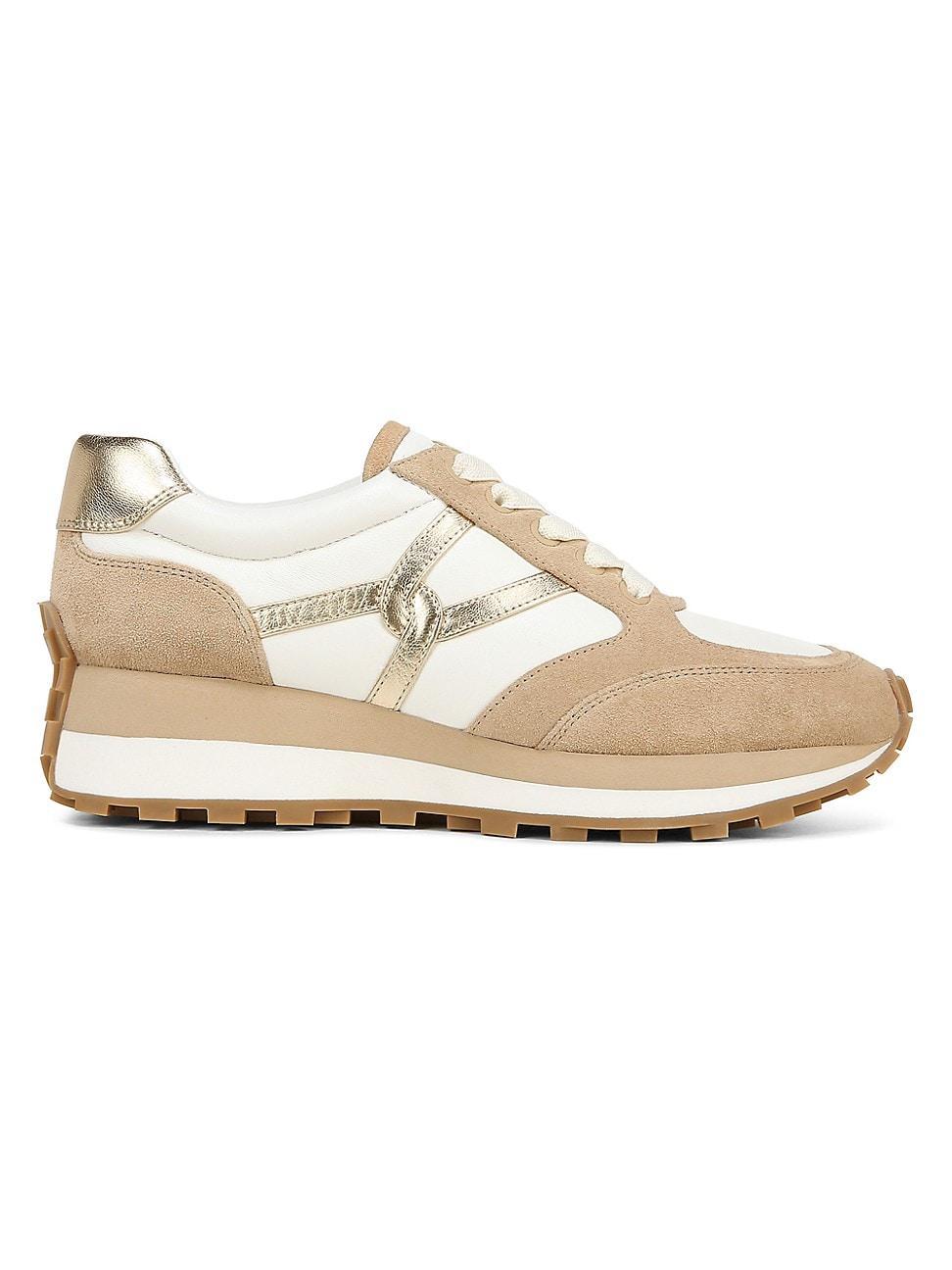 VERONICA BEARD Valentina Sneaker In Gold Multi Product Image