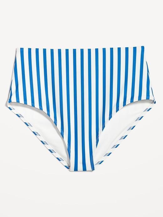 High-Waisted French-Cut Bikini Swim Bottoms Product Image