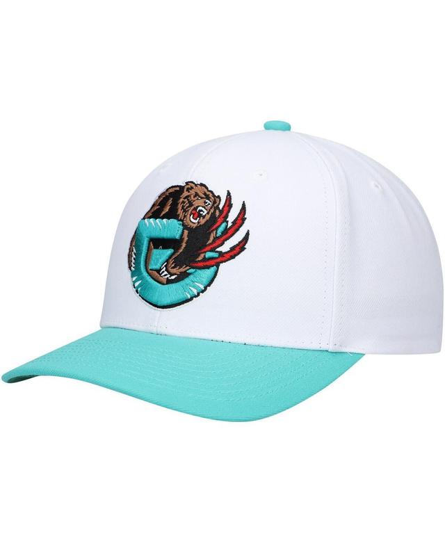 Mens Mitchell & Ness White/Turquoise Vancouver Grizzlies Hardwood Classics Core 2-Tone 2.0 Pro Snapback Hat Product Image