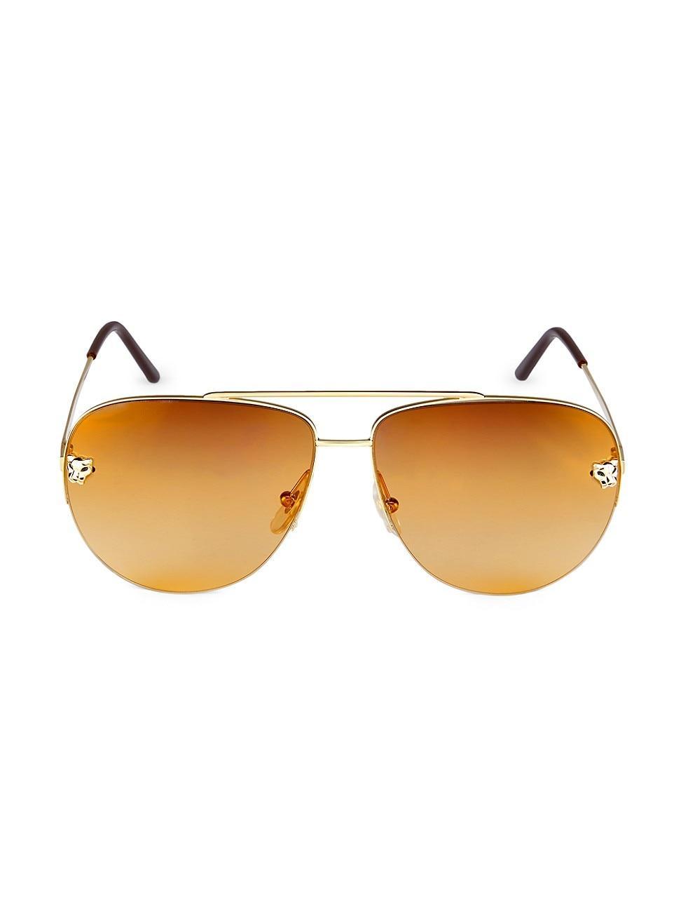 Womens Panthre De Cartier 60MM Aviator Sunglasses Product Image