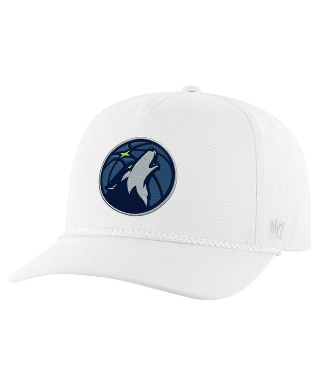 47 Brand Mens White Minnesota Timberwolves Core Logo Rope Hitch Adjustable Hat Product Image