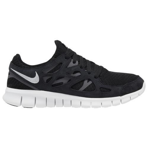 Nike Mens Free Run 2 - Shoes Black/White/Dark Grey Product Image