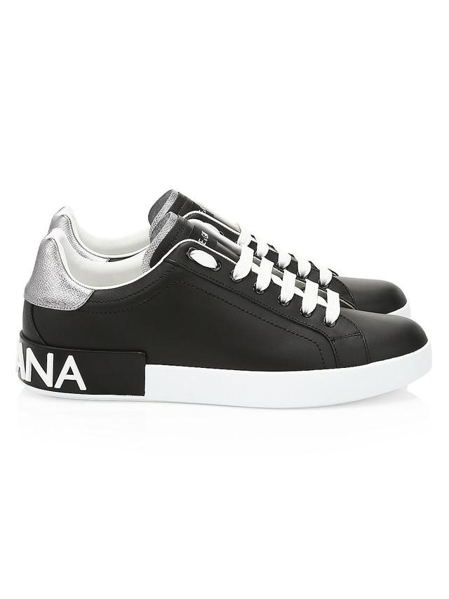 Men's Portofino Leather Low-Top Sneakers Product Image