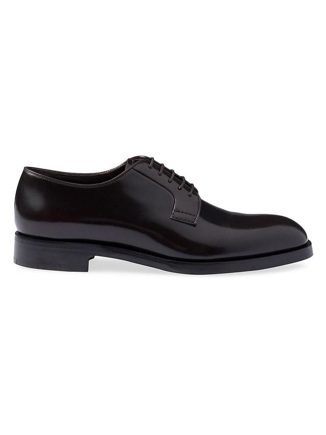 Mens Brushed Leather Lace-Up Shoes Product Image