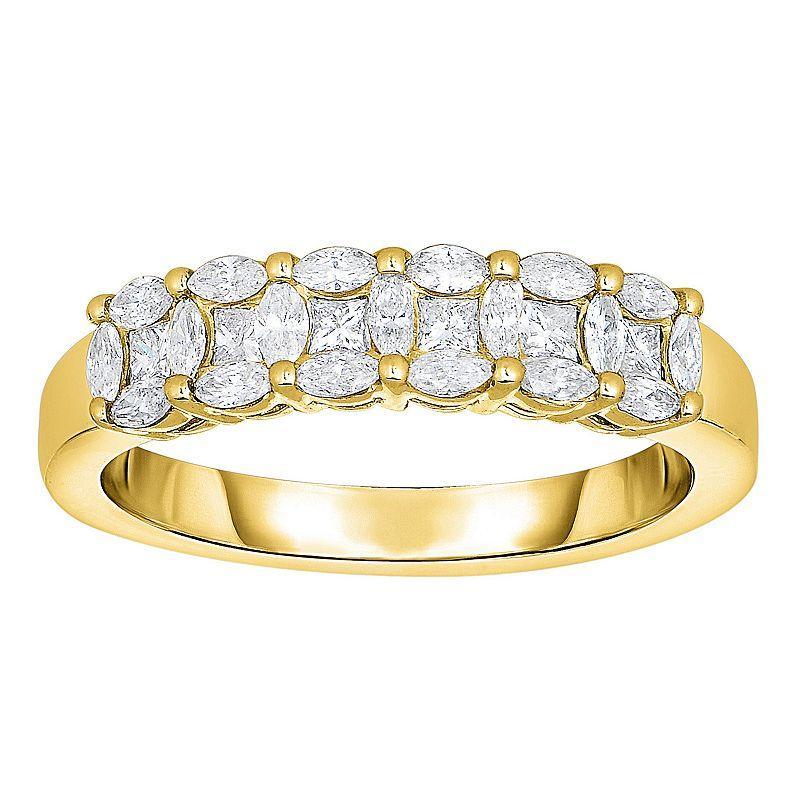 14k Gold 5/8 Carat T.W. Diamond Band Ring, Womens Product Image