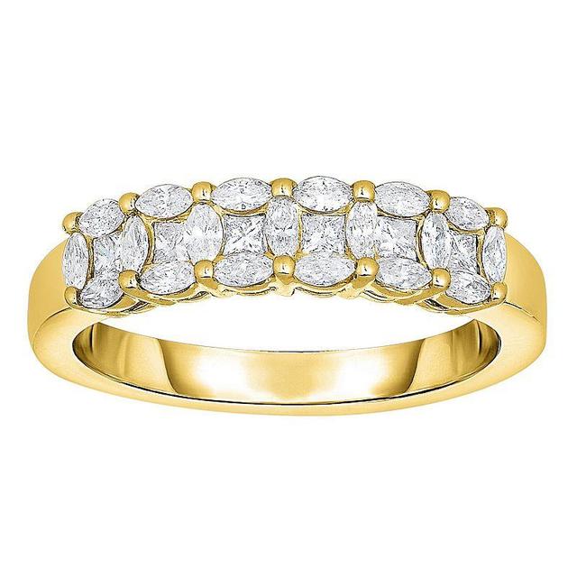 14k Gold 5/8 Carat T.W. Diamond Band Ring, Womens Product Image