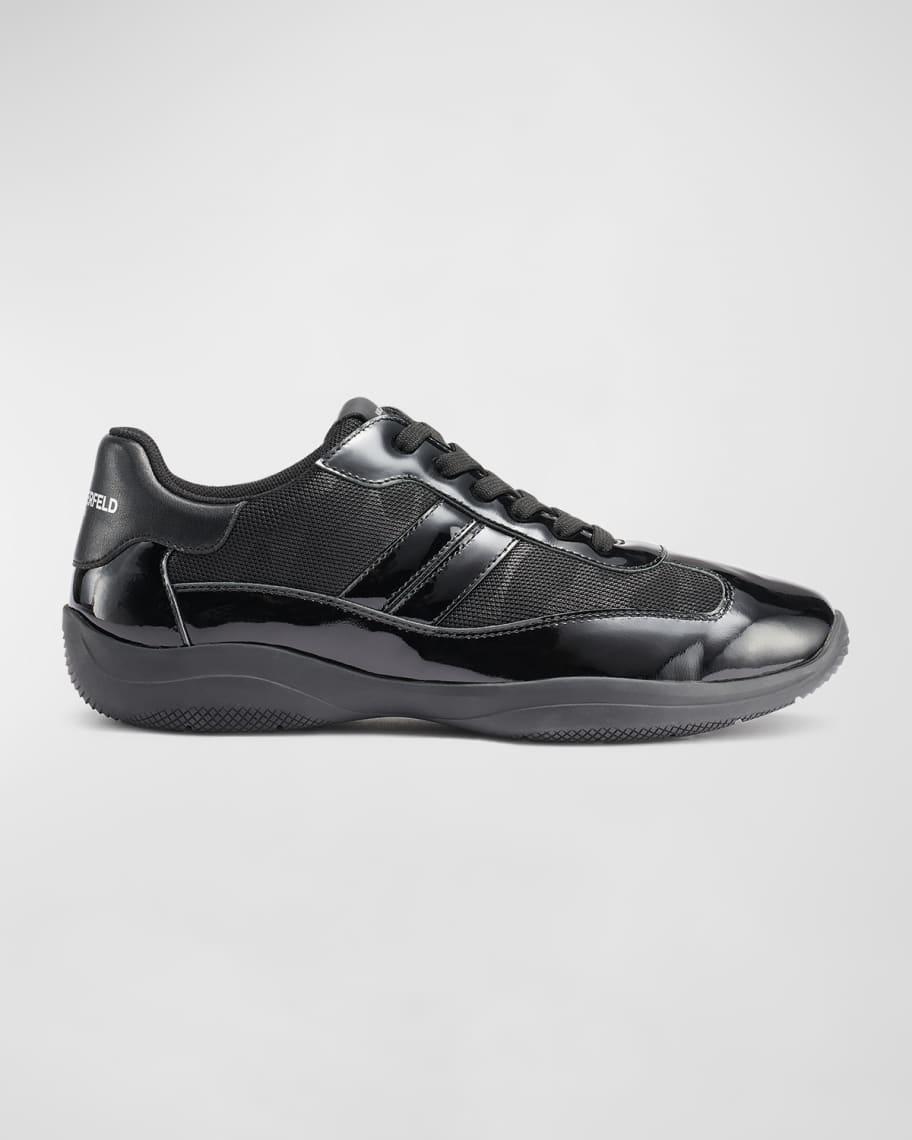 Men's Tonal Nylon & Patent Leather Low-Top Sneakers Product Image