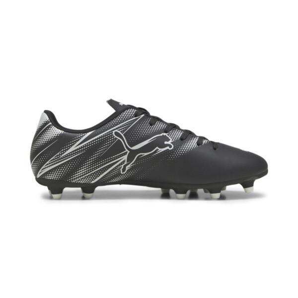 PUMA ATTACANTO Firm Ground/Artificial Ground Men's Soccer Cleats Shoes in Black/Silver Mist Product Image