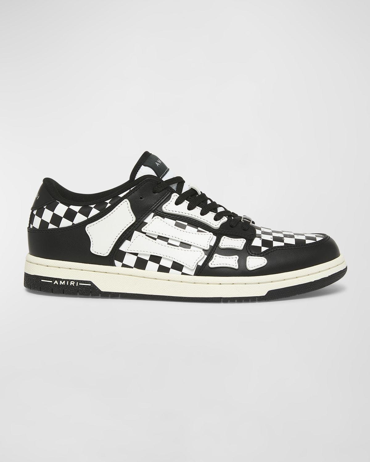 Mens Skel Checkered Low Top Sneakers Product Image