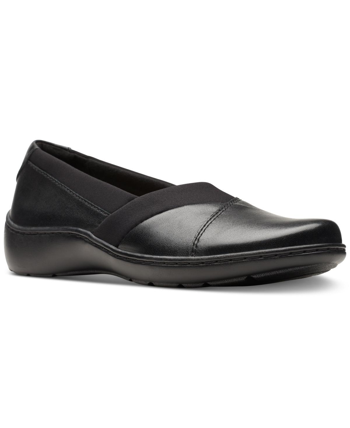 Clarks Cora Charm (Dark Leather) Women's Flat Shoes Product Image