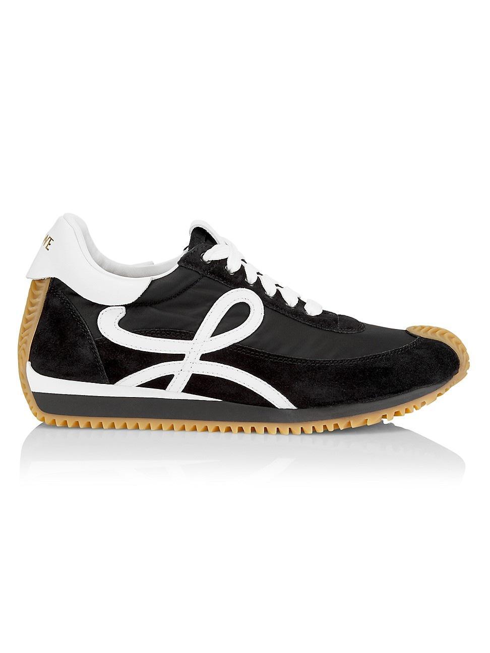 Womens Flow Runner Mix Leather Sneakers Product Image