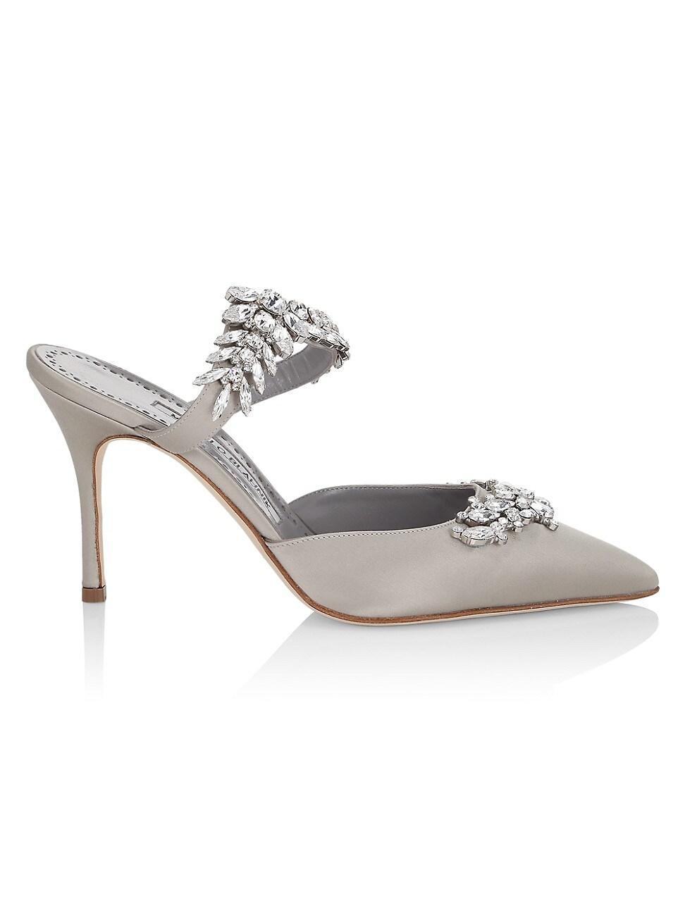 Manolo Blahnik Lurum Jewel Leaf Mule Product Image