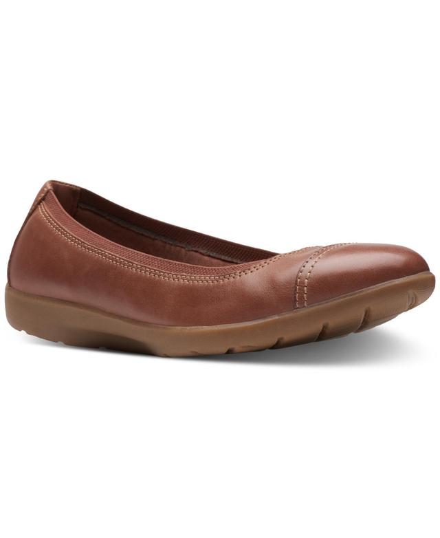 Clarks Womens Meadow Opal Cap-Toe Comfort Flats Product Image