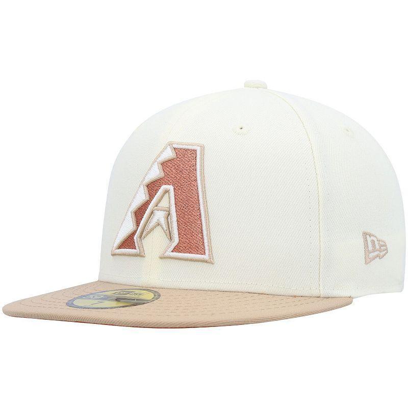 Men's New Era Cream Arizona Diamondbacks Chrome Camel Rust Undervisor 59FIFTY Fitted Hat Product Image