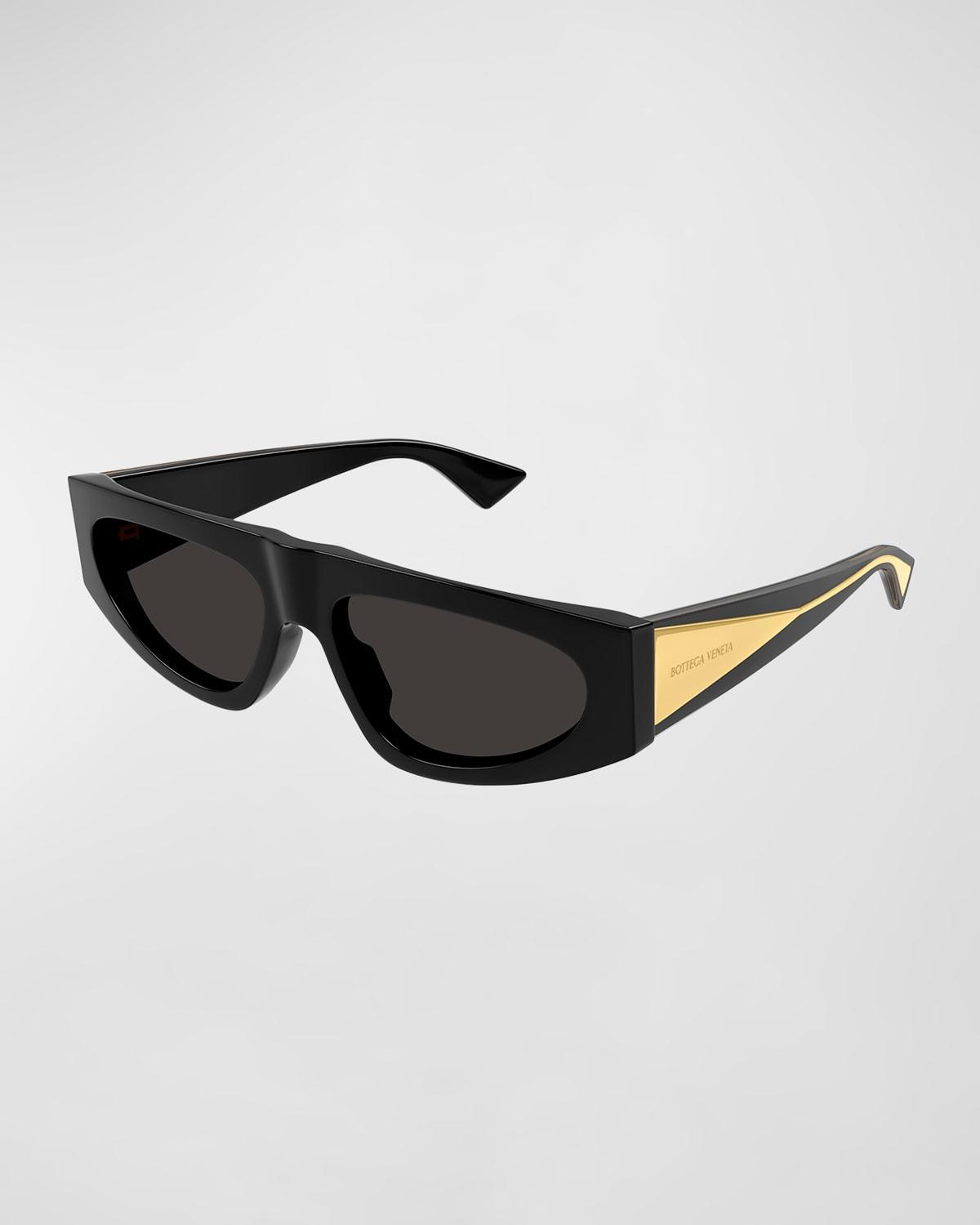 Engraved Logo Acetate Rectangle Sunglasses Product Image